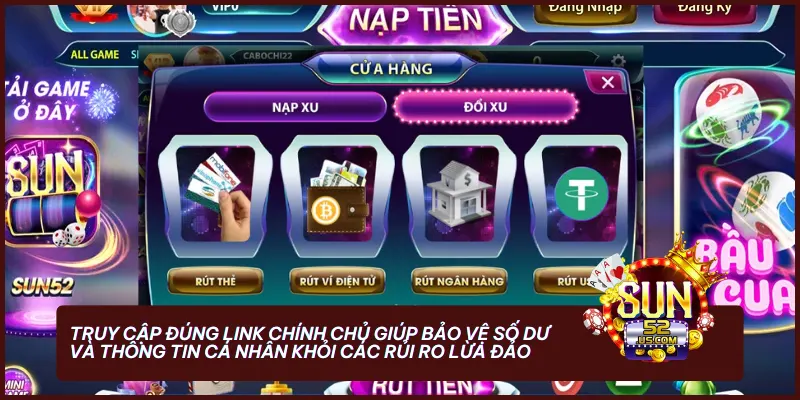 Truy cập đúng link chính chủ giúp bảo vệ số dư và thông tin cá nhân khỏi các rủi ro lừa đảo